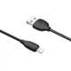 Кабель BOROFONE BX19 USB to iP 2.4A, 1m, PVC, TPE connectors, Black (6931474701756) - изображение 3