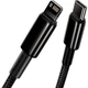 Кабель Baseus Tungsten Gold Fast Charging Data Cable Type-C to iP PD 20W 1m Black (CATLWJ-01) - зображення 4