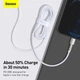 Кабель Baseus Cafule Series Metal Data Cable Type-C to iP PD 20W 2m White (CATLJK-B02) - изображение 13