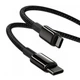 Кабель Baseus Tungsten Gold Fast Charging Data Cable Type-C to Type-C 100W 2m Black (CATWJ-A01) - изображение 4