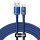 Кабель Baseus Crystal Shine Series Fast Charging Data Cable USB to Type-C 100W 2m Blue (CAJY000503) - изображение 1