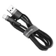 Кабель Baseus Cafule Cable USB For Lightning 2.4A 0.5m Gray+Black (CALKLF-AG1) - изображение 1