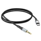 Аудіокабель HOCO UPA22 Type-C silicone digital audio conversion cable Black (6931474769497) - зображення 3