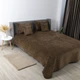 Покрывало ТЕП "VELOUR" Коричневое/Ромб круглый, 240x260 - изображение 3