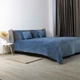 Плед-покрывало ТЕП VELOUR Синий 180х240 евро, мягкое покрывало для спальни - изображение 4