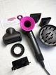 Фен Super Hair Dryer серо-розовый с ионизацией и турборежимом 5 насадок - изображение 8