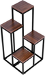 Stojak na kwiaty ModernHome by Multistore 4 półki Ciemny orzech (PJJPS0011 DARK) - obraz 3