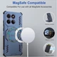 Чохол - накладка Omeve Armor Cooling with Ring для Motorola Edge 60 Fusion з магнітним кільцем blue - зображення 3