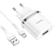 Сетевое зарядное устройство Hoco N1, USB, 12W, белое, кабель USB to MicroUSB - изображение 2