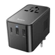 Мережевий зарядний пристрій перехідник Hoco AC18, 2 USB, Type-C, PD 35W, black - зображення 4