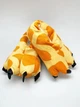 Капці з кігтями кігурумі Kigurumi жіночі домашні тапочки лапи жовті принт жираф плюшеві текстильні 34-38 (3048) - зображення 6