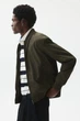 Бомбер H&M Regular Fit Olive 1293696002 S/M - изображение 5