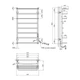 Полотенцесушитель электрический Kroner KRP Stern ER900x500-8 - изображение 6