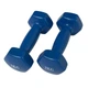 Гантель металлическая с виниловым покрытием 2 кг 2 шт Feel Fit Синий - изображение 3