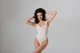 Бесшовное боди на бретельках из мягкой эластичной ткани Nud XL Молочный - изображение 1