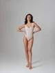 Бесшовное боди на бретельках из мягкой эластичной ткани Nud XL Молочный - изображение 7