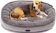 Овальный лежак для собак Harley and Cho Donut Soft Touch Gray M 80 x 60 см (3104015) - изображение 3
