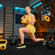 Гиря виниловая 8кг Trex Sport TX-008CKB желтая - изображение 8