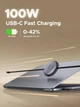 Кабель UGREEN L531 USB-C to USB-C PD100W Fast Charging Retractable для швидкого заряджання iPhone 17 16 15 Pro Max висувний 1m Black (65904) - зображення 2