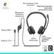 Навушники Logitech H390 USB-C Midnight Black (981-001576) - зображення 5