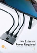 Свитч, переключатель двунаправленный Baseus CAHUB-BC0G, HDMI 2.1, 4K, 144Hz, HDR, 1to2, 2to1, для PS5, 4, 3, TV Box, Xbox, PC, Grey-Black - изображение 13