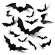 Украшение Halloween Bats 3D Pvc on The Wall Stickers Scary Props (Комплект 12шт) Black - изображение 3