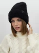 Шапка женская Malisa Робі 15-1630-CM-218 One Size Черная - изображение 1