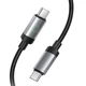 Кабель USB Type-C до USB Type-C / Провід юсб тайп сі на юсб тайп сі для швидкої зарядки та передачі даних 1м Black - зображення 3