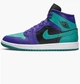 Кроссовки женские Jordan 1 Mid 36.5 Бірюзовий BQ6472-502 - изображение 1