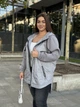 Жіноча стьобана куртка-кардиган з капюшоном Uaclothes 52-54 Сірий (like34849-152691396) - изображение 2