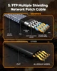 Кабель Ethernet Snowkids Cat 8 4.5 м 40 Гбіт/с, 2000 МГц плетений високоміцний кабель LAN - зображення 3