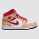 Кросівки жіночі Jordan 1 Mid Light Cardinal Curry (Gs) 38.5 Бежевий 554725-201 - зображення 2
