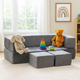 Модульний диван EcoToys для дітей DIY 4 м'які подушки Сірий (5905817007547) - зображення 11