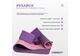 Набор для фитнеса и йоги EasyFit Polarity Set (коврик + 2 блока + ремень) фиолетово-розовый EF-2421s-VP - изображение 2