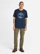 Футболка хлопковая длинная мужская Timberland TB0A2C2RZ02 3XL Темно-синяя с принтом (194902948864) - изображение 3
