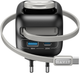 Мережевий зарядний пристрій Havit UC250 GaN 35W USB-A+USB-C +Кабель USB-C +Watch Charger (HV-UC250-BK) - зображення 1