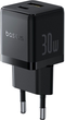 Ładowarka sieciowa Baseus Palm Fast Charger C+U 30W EU Cluster Black (P1011160A113-00) - obraz 4