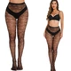 Колготки в сетку сердечка для женщин one size черный - изображение 5
