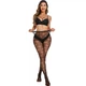 Колготки сетка с узором сердечка женские one size черный - изображение 5