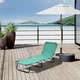 Раскладушка Folding Bed шезлонг для отдыха 185 х 56 х 26 см (MH-3300) Зелёный - изображение 2