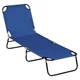 Раскладушка Folding Bed шезлонг для отдыха 185 х 56 х 26 см (MH-3300) Синий - изображение 1