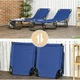 Раскладушка Folding Bed шезлонг для отдыха 185 х 56 х 26 см (MH-3300) Синий - изображение 4