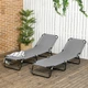 Раскладушка Folding Bed шезлонг для отдыха 185 х 56 х 26 см (MH-3300) Серый - изображение 2