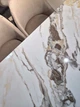 Стіл NORMAN CERAMIC 120*90 gold Phoenix глянець / Чорний каркас Intarsio - зображення 6