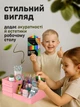 Органайзер для канцелярии пластиковый бокс для косметики в ванну бижутерии Hausland универсальный настольный из 9 секций комод на стол для бумаги розовый (02510003) - изображение 7