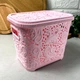 Високий кошик з кришкою 3.5 л Рожевий Харків Ажур - зображення 2
