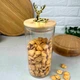 Стеклянная банка для хранения с бамбуковой крышкой 1.3 л Stag Олень - изображение 3