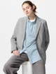 Пиджак классический удлиненный женский Uniqlo 155701579 2XL Серый (1159844048) - изображение 2