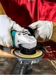 Аккумуляторная угловая шлифмашина 125 мм, бесщеточная болгарка 48V/5.0Ah в кейсе с 2 АКБ и аксессуарами, в черно - голубом дизайне (6190894438) - изображение 13