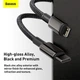 Кабель Baseus Tungsten Gold Fast Charging Data Cable Type-C to iP PD 20W 2m Black (CATLWJ-A01) - зображення 12